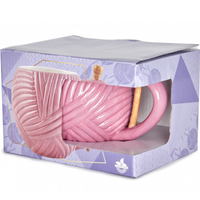 Pink yarn ball ceramic mug in presentation box. Perfect gift for crafters, knitters and crocheters